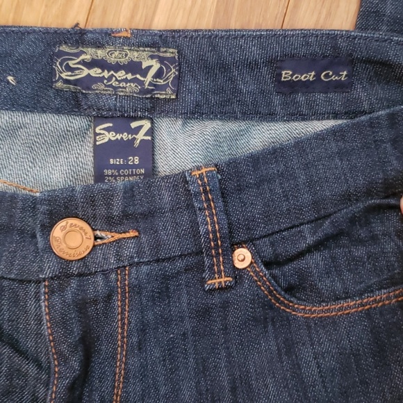 Seven 7 jeans Bootcut, size 28 Dark Denim - Picture 6 of 6